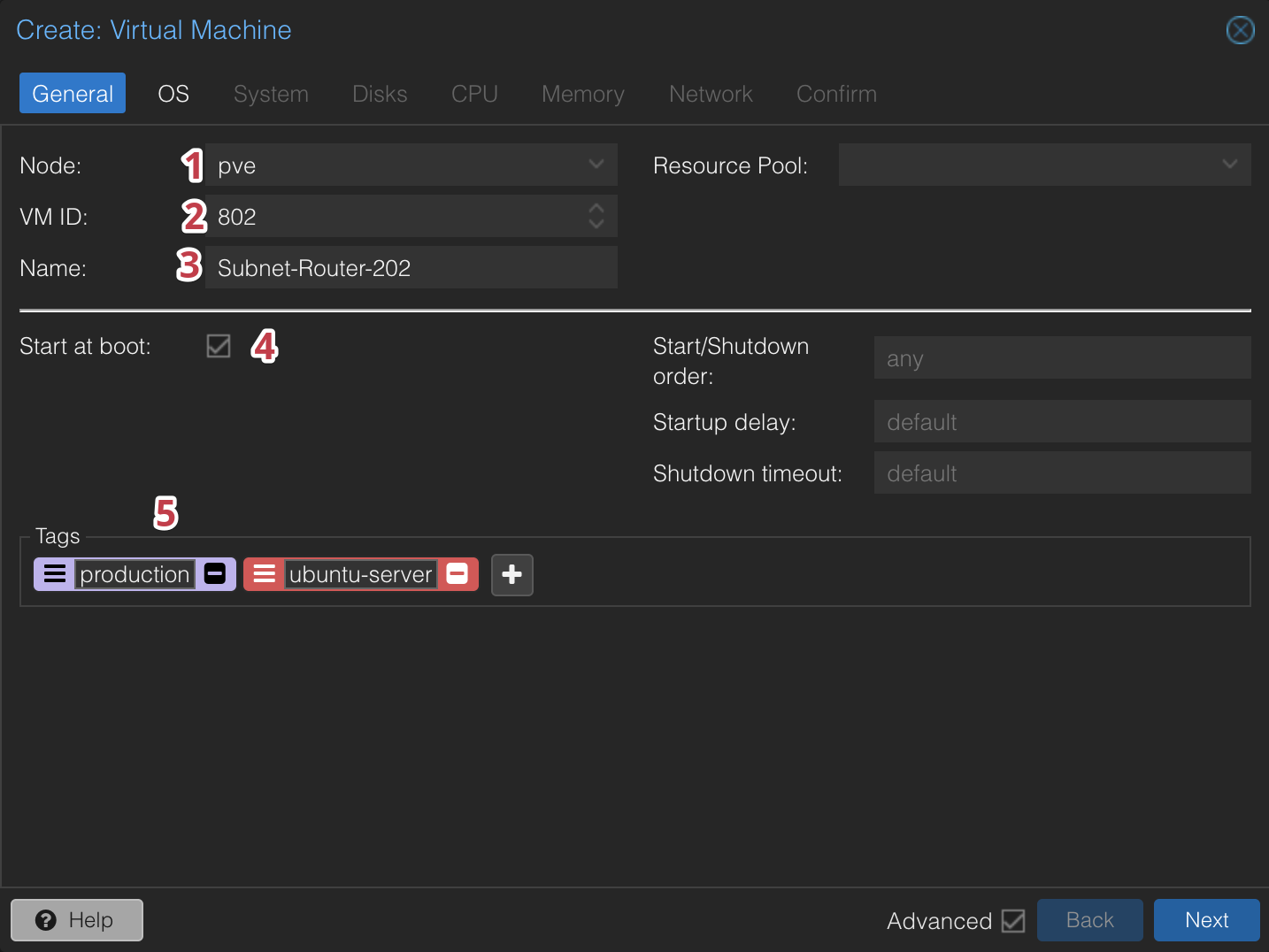 Proxmox Create VM