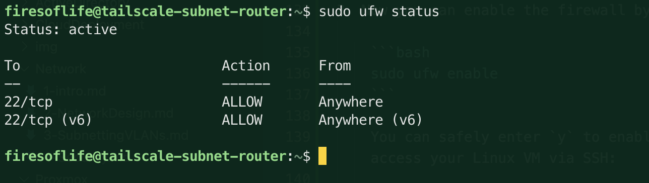 UFW Status